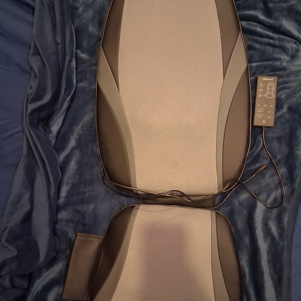 Snailax Shiatsu Massage Cushion- Heat Massage Chair Pad Black